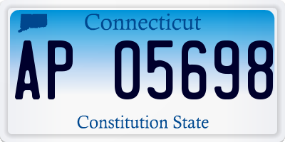 CT license plate AP05698