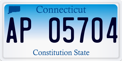CT license plate AP05704