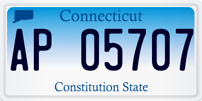 CT license plate AP05707