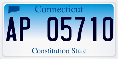 CT license plate AP05710
