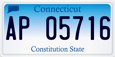 CT license plate AP05716
