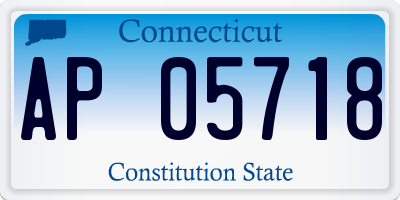 CT license plate AP05718