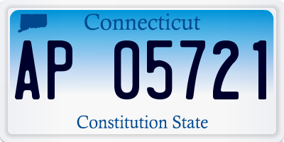 CT license plate AP05721