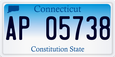 CT license plate AP05738