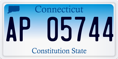 CT license plate AP05744