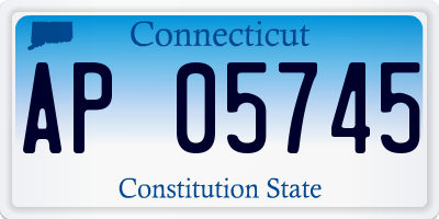 CT license plate AP05745