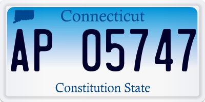 CT license plate AP05747