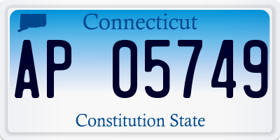 CT license plate AP05749