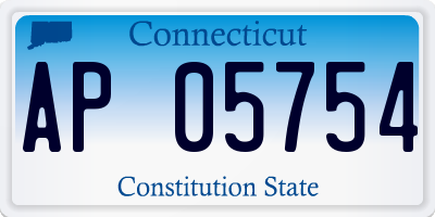 CT license plate AP05754