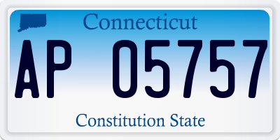 CT license plate AP05757