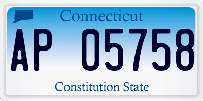 CT license plate AP05758