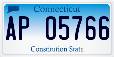 CT license plate AP05766