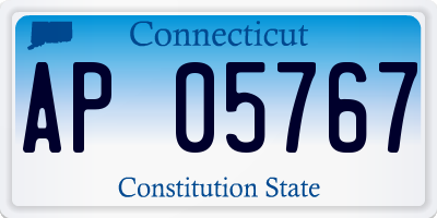 CT license plate AP05767
