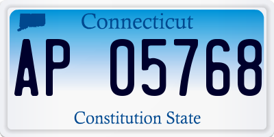 CT license plate AP05768