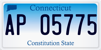 CT license plate AP05775