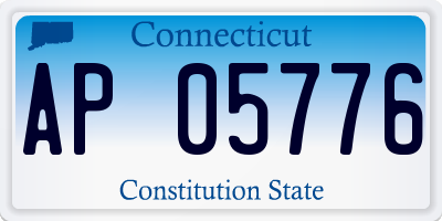 CT license plate AP05776