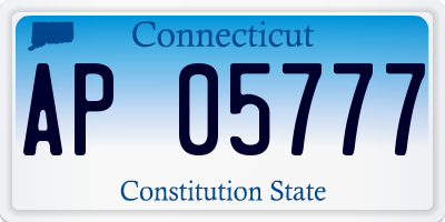 CT license plate AP05777