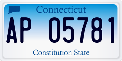 CT license plate AP05781