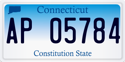 CT license plate AP05784