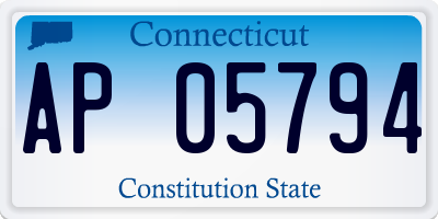 CT license plate AP05794