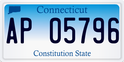 CT license plate AP05796