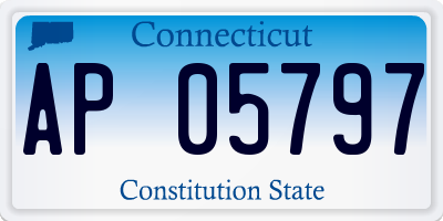 CT license plate AP05797
