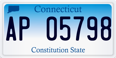CT license plate AP05798