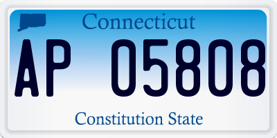 CT license plate AP05808
