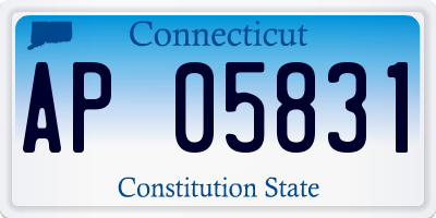 CT license plate AP05831