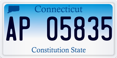CT license plate AP05835