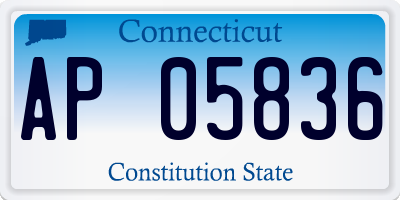 CT license plate AP05836