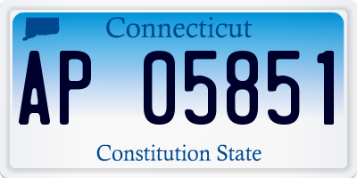 CT license plate AP05851
