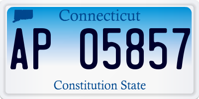 CT license plate AP05857