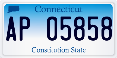 CT license plate AP05858