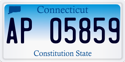 CT license plate AP05859
