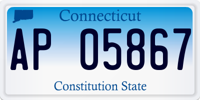 CT license plate AP05867