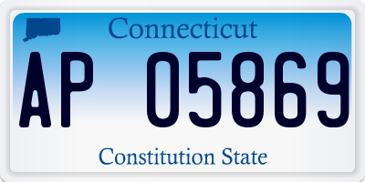 CT license plate AP05869