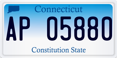 CT license plate AP05880
