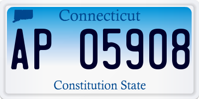 CT license plate AP05908