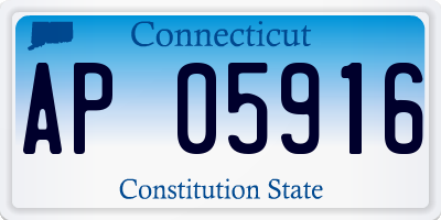 CT license plate AP05916