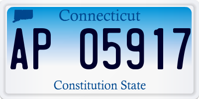CT license plate AP05917