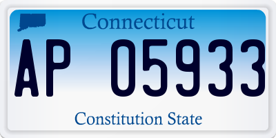 CT license plate AP05933