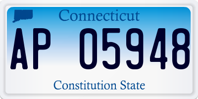 CT license plate AP05948