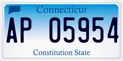 CT license plate AP05954