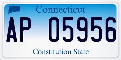 CT license plate AP05956