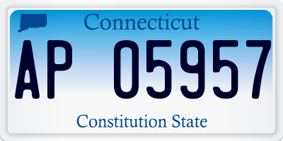 CT license plate AP05957