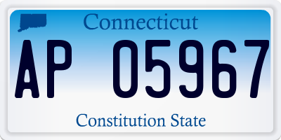 CT license plate AP05967