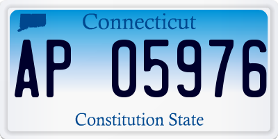 CT license plate AP05976