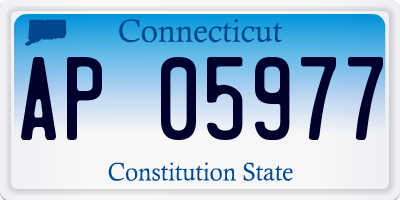 CT license plate AP05977