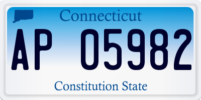 CT license plate AP05982